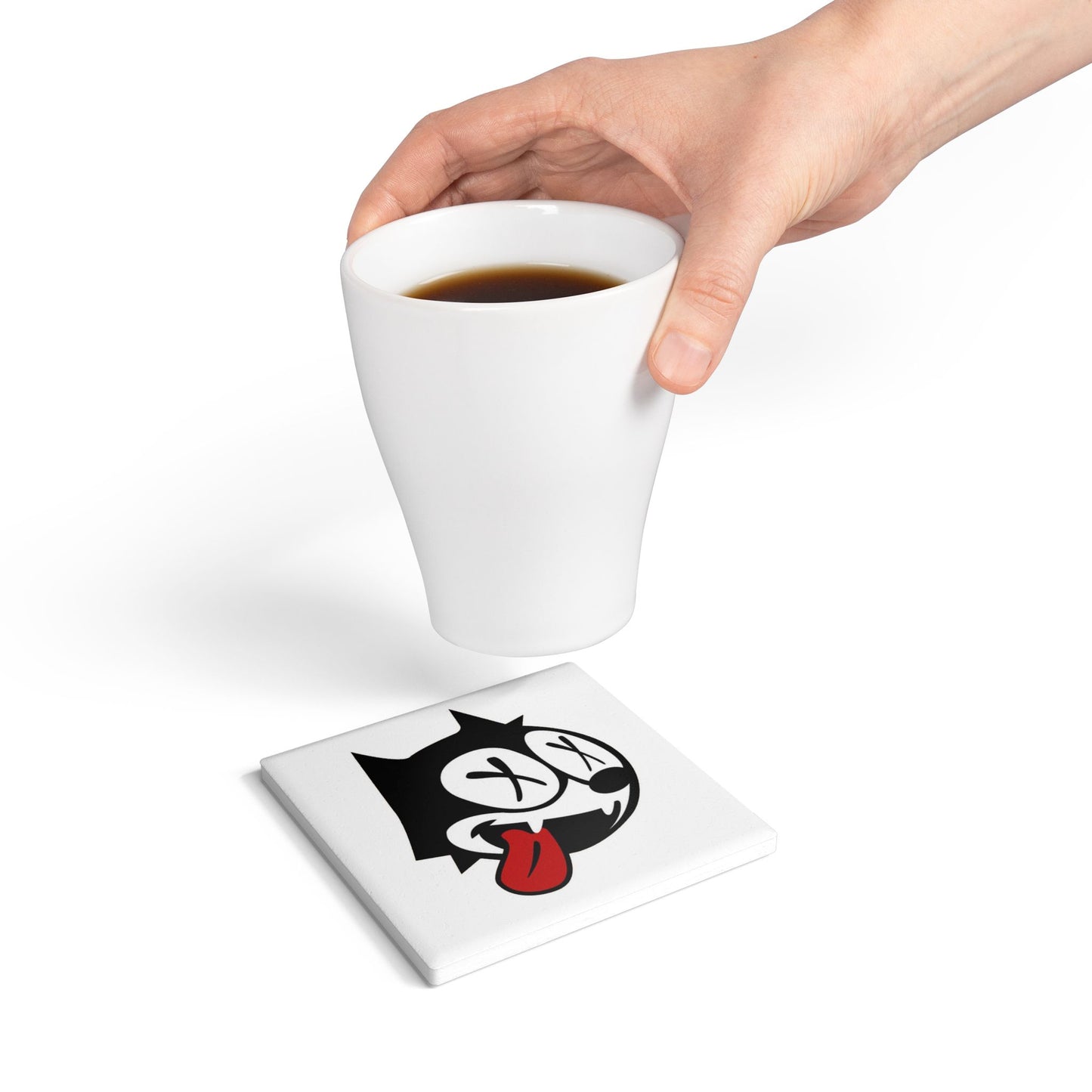 Felix Cat Dead Mug Cup Coaster