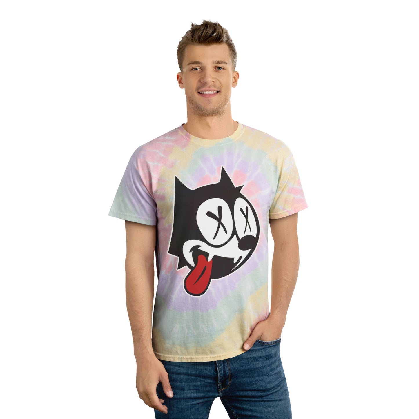 Felix the Cat Spiral Tie-Dye T-Shirt