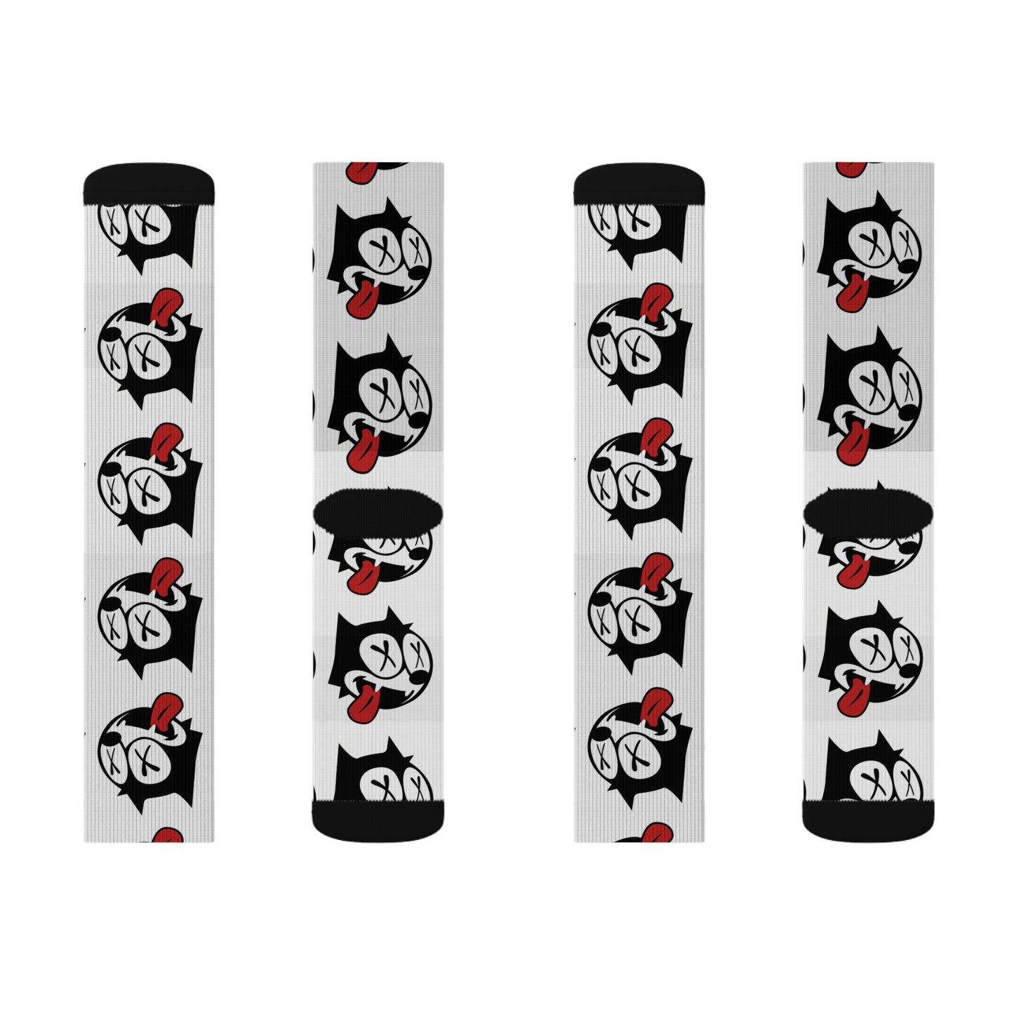 Playful Cartoon Socks, Unique Gift for Fans, Sublimation Print Socks, Cozy Everyday Wear, Ideal for Holidays and Celebrations
