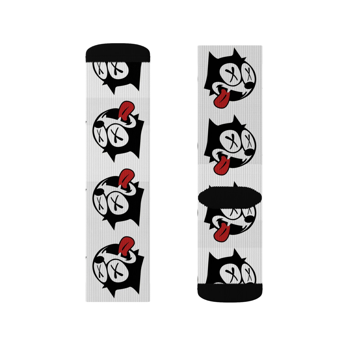 Playful Cartoon Socks, Unique Gift for Fans, Sublimation Print Socks, Cozy Everyday Wear, Ideal for Holidays and Celebrations