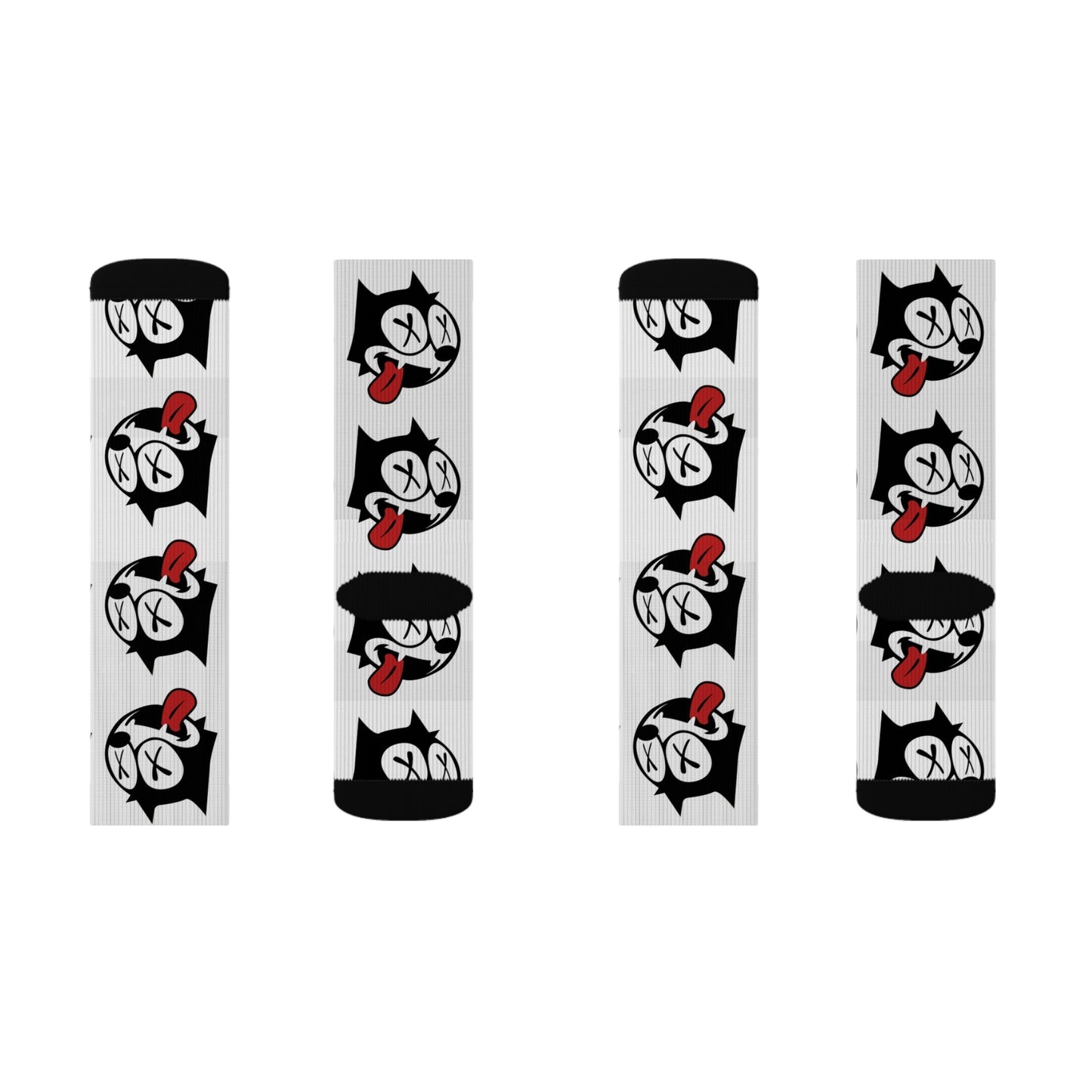 Playful Cartoon Socks, Unique Gift for Fans, Sublimation Print Socks, Cozy Everyday Wear, Ideal for Holidays and Celebrations