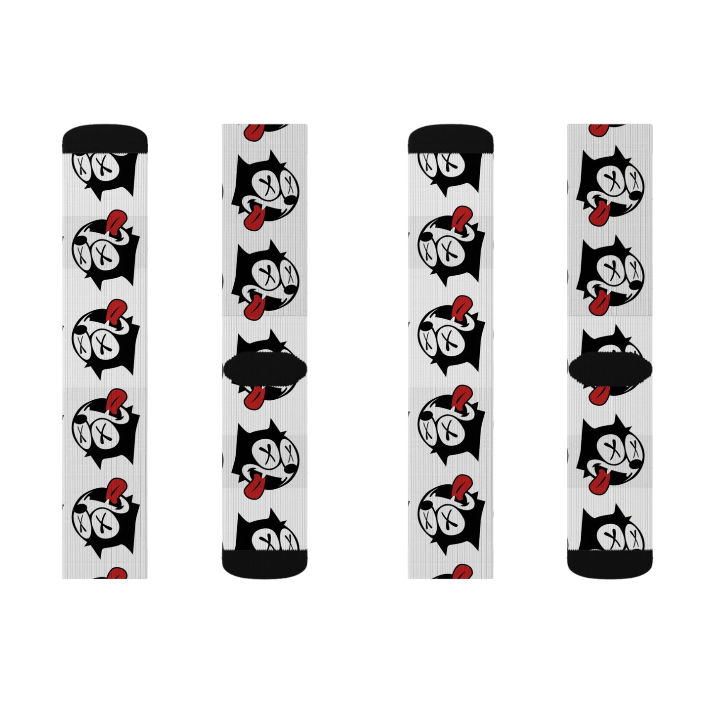 Playful Cartoon Socks, Unique Gift for Fans, Sublimation Print Socks, Cozy Everyday Wear, Ideal for Holidays and Celebrations