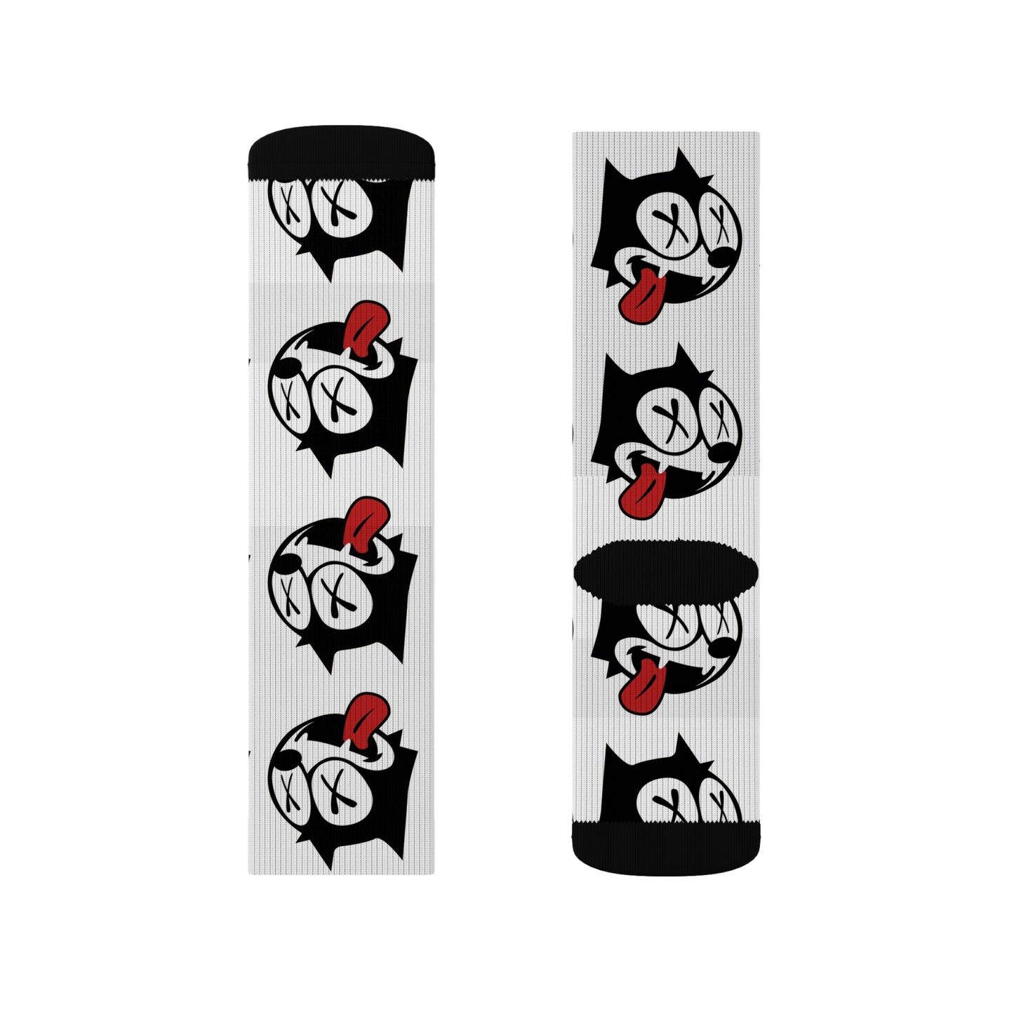 Playful Cartoon Socks, Unique Gift for Fans, Sublimation Print Socks, Cozy Everyday Wear, Ideal for Holidays and Celebrations