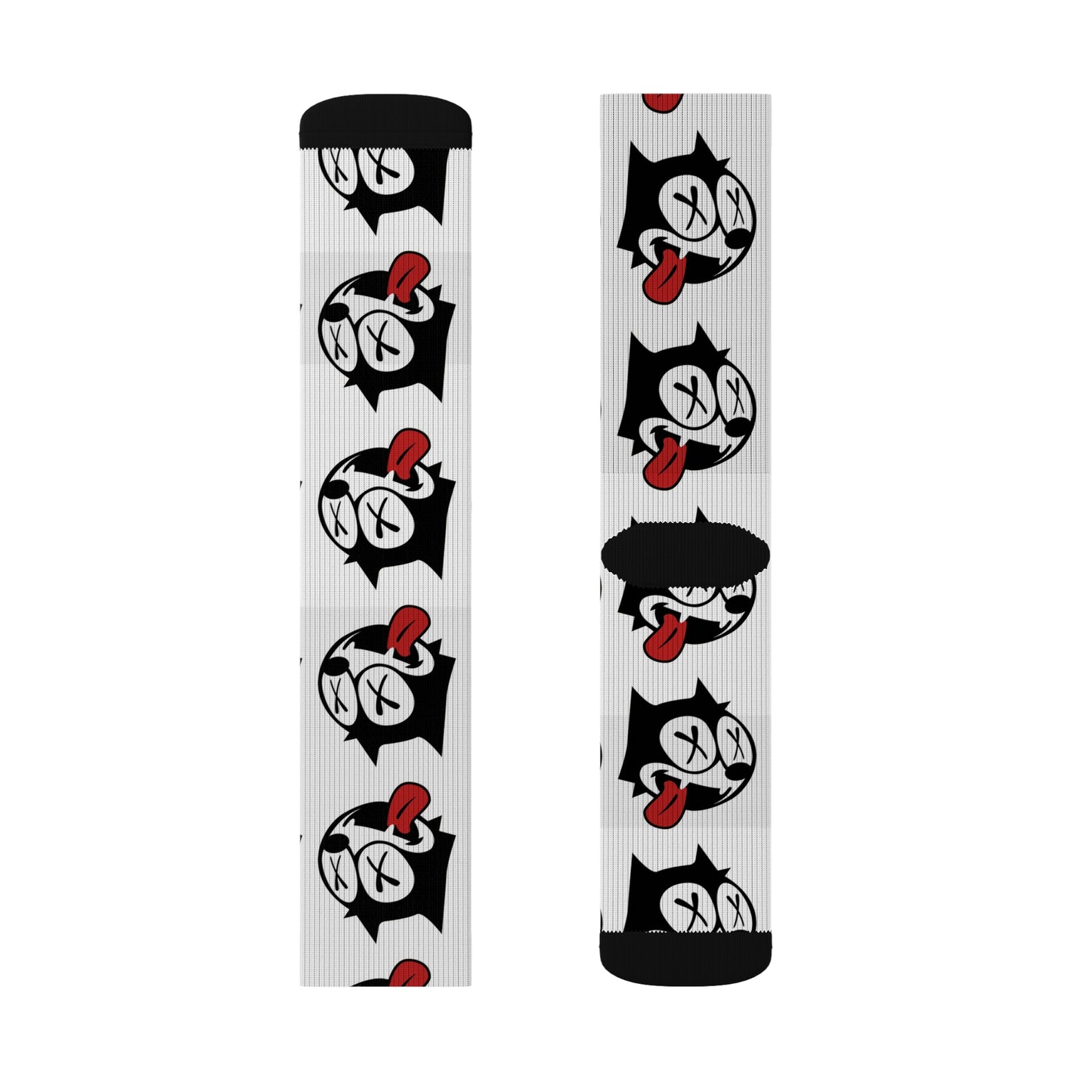 Playful Cartoon Socks, Unique Gift for Fans, Sublimation Print Socks, Cozy Everyday Wear, Ideal for Holidays and Celebrations