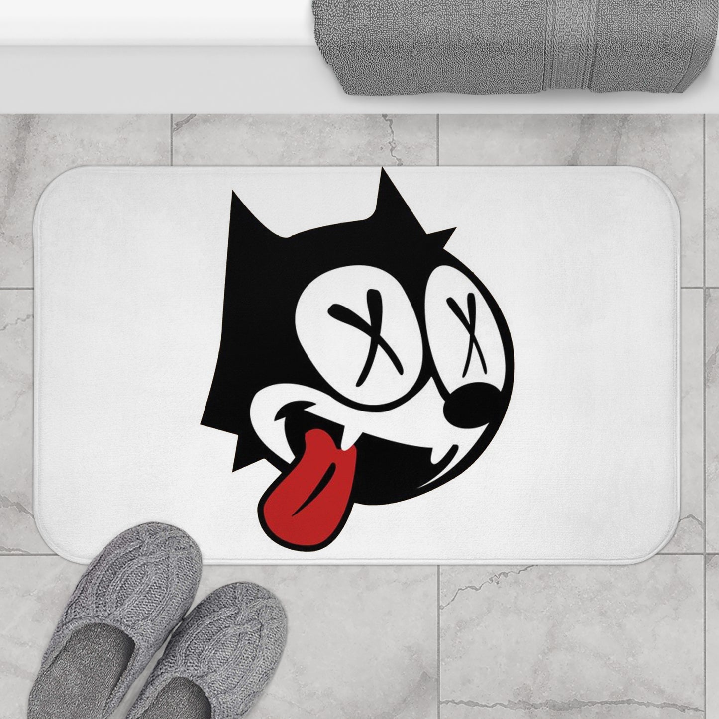 Felix Cat Dead Shower Bath Mat