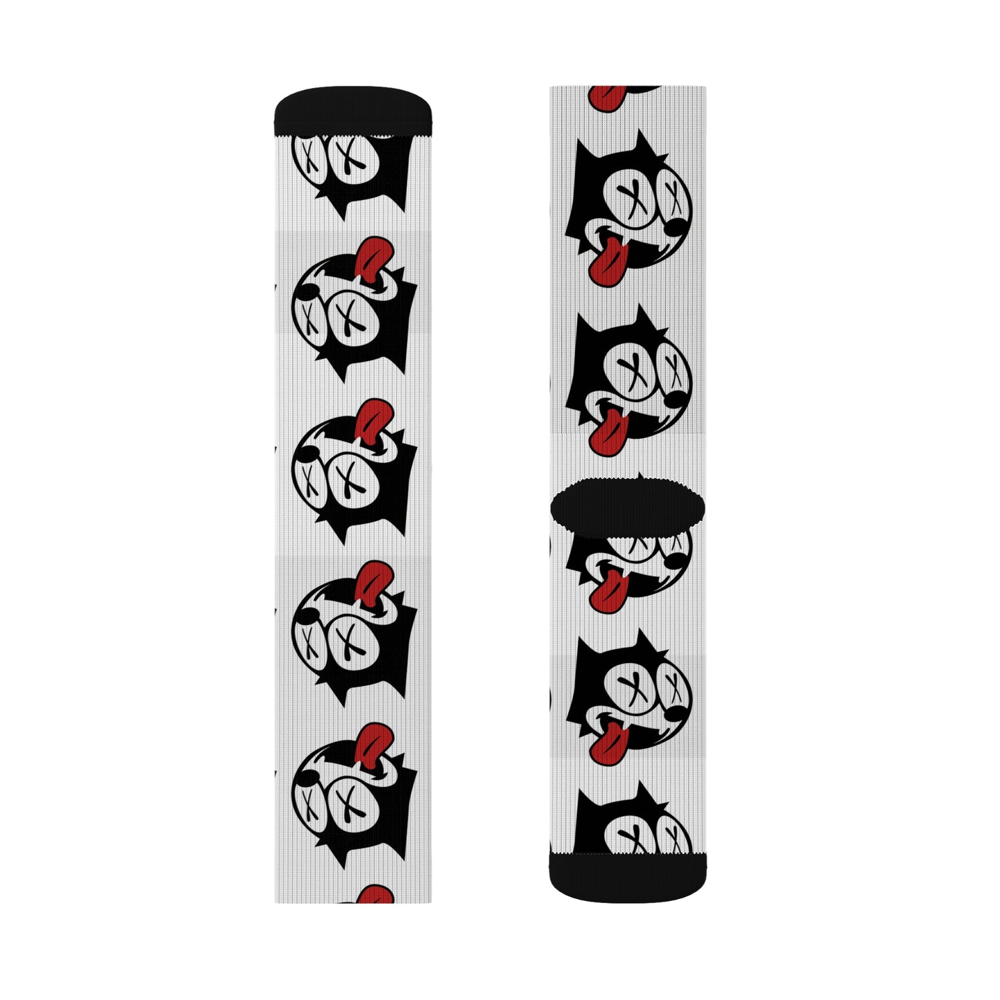 Playful Cartoon Socks, Unique Gift for Fans, Sublimation Print Socks, Cozy Everyday Wear, Ideal for Holidays and Celebrations