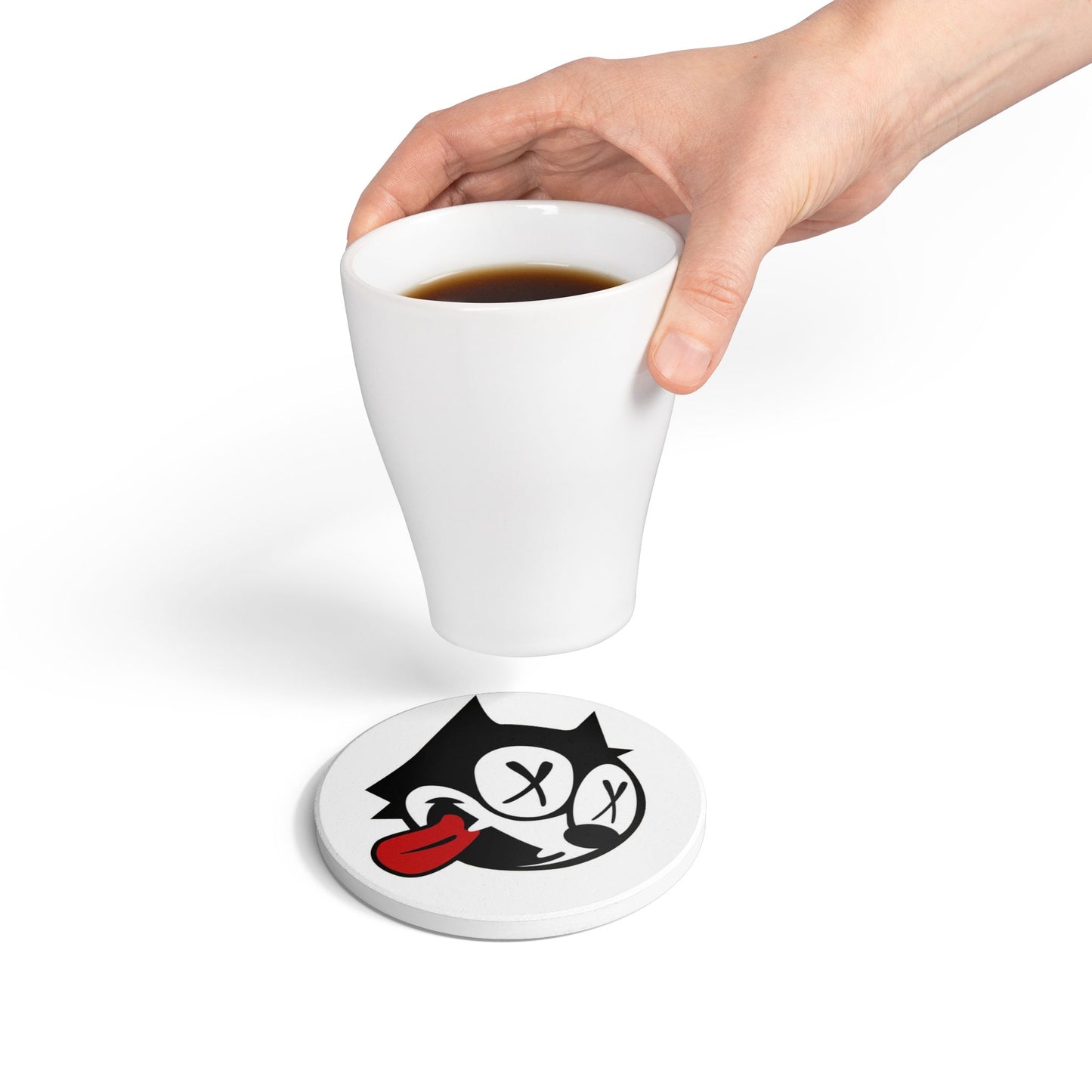 Felix Cat Dead Mug Cup Coaster