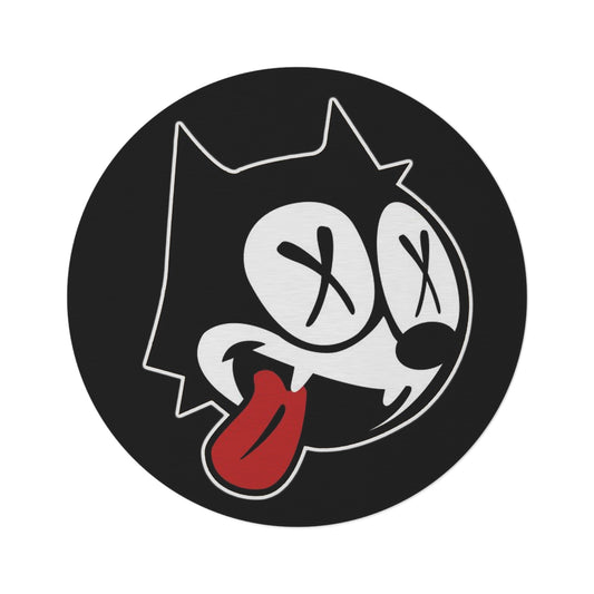 Felix Cat Dead Vintage Cartoon Round Rug